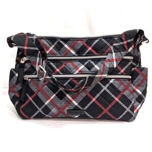 VERA BRADLEY Performance Twill triple-compartment Purse Tote Bag - Paris Plaid